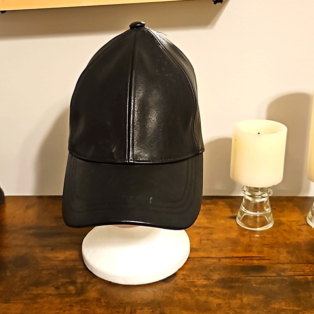 Faux LEATHER CAP
